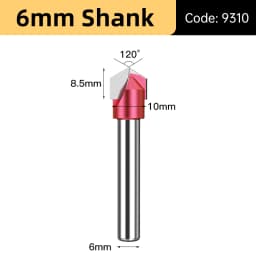 HUHAO 6mm Shank V Shape Wood Router Bit 60 90 120 150 Degrees 3D Engraving Bit Carbide End Mill for Wood MDF Cutting Slotting