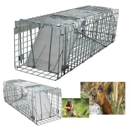 Humane Rat Trap Live Mouse Cage Trap,Galvanized Metal Rabbit Trap,Robust and Bite Resistant,for Indoors and Outdoors,in Gardens