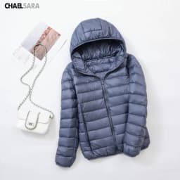 Ultra Light White Duck Down Jacket for Women, Warm Coat for Lady, Female Hooded Parka, Plus Size, 7XL, Autumn and Winter 2024