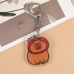 Cute Capybara Keychain Cartoon Water Dolphin Key Chain Acrylic Pendant DIY Small Charm