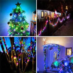 2024 New Year Smart Garland Remote String Lights Outdoor 20M 200LEDs RGB BT Fairy Lights for Garden Wedding Christmas Decoration