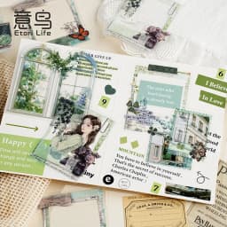 20PCS PET Frame Stickers for Scrapbooking, Self-Adhesive Scrapbooking Stickers Supplies Journal for Adult Card Making DIY