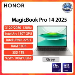 HONOR MagicBook Pro 14 Laptop Intel Core Ultra 5 225H 32GB 1TB 14.6" Inch 3.1K 120Hz Gamer Computer PC Notebook Ultrabook