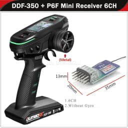 DUMBORC DDF-350 10CH RC Remote Controller 2.4G Digital Radio Transmitter Gyro Receiver for Drift Car Tank Boat Robot Toy Wltoy