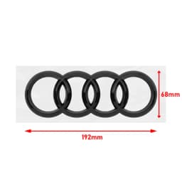Glossy Black 192mm 275mm Car Styling Hood Front Bonnet Grill Rear Trunk S4 Badge Emblem Stickers For Audi S4 2010-2019 Accessory