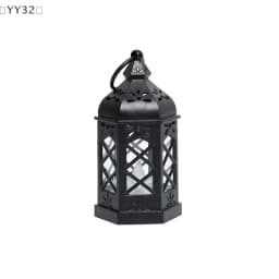 〔YY32〕Retro Desktop Lamp - Halloween Ambient Decor & Creative Gift Hexagonal LED Wind Lamp Candle Lamp Portable Pony Lamp