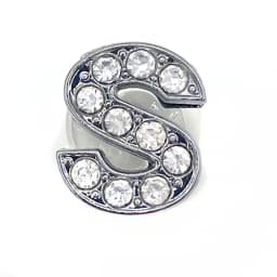 Shoe Charms Glitter Rhinestone Letter Silver Crystal Alphabet DIY Alloy Shoe Decorations Jewelry Slider Bracelet Wristbands