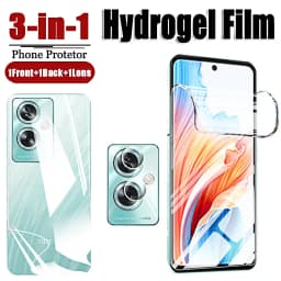 Hydrogel Film for OPPO A79 5G A2 A18 A38 A58 A78 4G 5G Front Back Screen Protector Camera Lens Tempered Glass Soft TPU Film