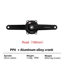 THINKRIDER PP6 Bike Spider Power Meter 4 Bolt 110BCD 24mm Cadence Pedal Balance BLE ANT+ Crankset Chainring for Shimano