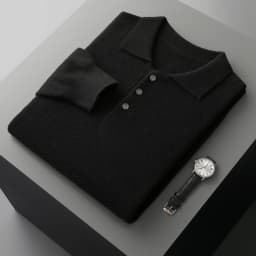 Luxury Men Cashmere Sweater 100% Merino Wool Buttoned Pullover Autumn Winter Knitwear Male Casual Warm Jumper Tops