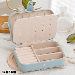 1pc Simple Portable Travel Jewelry Storage Box For Bracelets Earrings, Rings And Studs