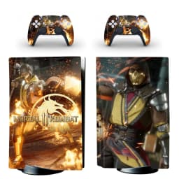 Game Mortal Kombat PS5 Disc Skin Sticker Decal Cover for Console and 2 Controllers PS5 Disk Skin Sticker Vinyl