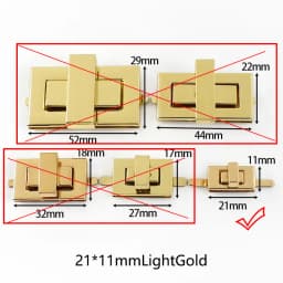 1-5Pc Metal Square Lock Buckle Handbag Turn Twist Locks Clasp Purse Closure Toggle Latch Buckles DIY Bag Replacement Accessories
