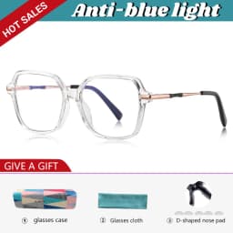 VKYEE Classic Retro Large Framed Glasses Anti-Blue Light Glasses Photochromic Customizable Prescription Glasses PFD2211