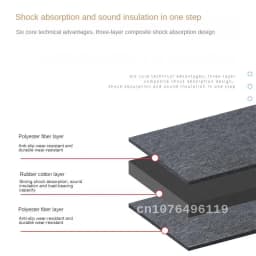 Thickness 3cm Three Layer Shock-absorbing Foam Pad Indoor Sound Insulation Anti-vibration Pad Floor Sound Insulation Shock Foam
