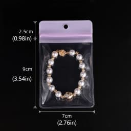 10Pcs Multi Size EVA Hang Hole Self Seal Packaging Bags Jewelry Organizer For Earrings Bracelet Storage Display Gift Packaging