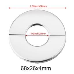 1Pcs Stainless Steel Water Pipe Wall Covers Self-Adhesive Shower Faucet Decorative Cover Chrome Finish Bathroom Accessories