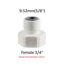 ELECQUEEN Tubing Quick Joint. 9.5mm(3/8) push fit x 5/8'' female adapter,Homebrew Hose Quick Connecter for Keg Coupler,Tap Shank