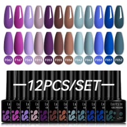 LILYCUTE 12PCs 7ml Nude Brown Red Nail Gel Polish Set Semi Permanent UV Gel For Nail Art Manicure Soak Off Gel Nail Polish Kit