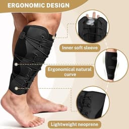 1/2PCS Calf Brace - Adjustable Shin Splint Support - Lower Leg Compression Wrap Increases Circulation-Calf Sleeve for Men Women
