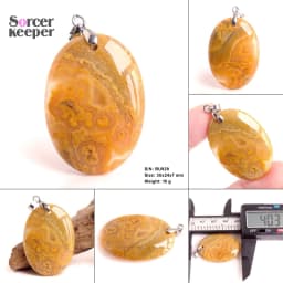 High Quality Pendentif Real Natural Crazy Lace Agate Stone Pendant Chains Necklace For Women's & Men's Jewelry Making BK996H