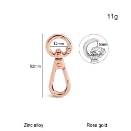 10/30/100PCS Inside:12mm Open Metal Carabiner Snap Hook Trigger Clasps Clips Swivel O-ring For Bag Strap Keychain Accessories