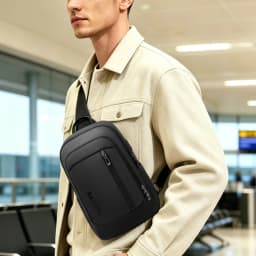 Heroic Knight Multifunction Male Chest Bag With USB Lightweight Leisure Shoulder Bag Business Anti-theft Weekend Commute Daypack