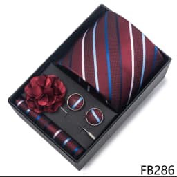 New Designer Blue Red Green Paisley Ties For Men Wedding Party Neck Tie Luxury Tie Pocket Square Cufllink Brooch Set