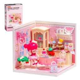 Rolife DIY Dollhouse 3D Puzzle Model Building Kit Nanci Strawberry Teatime Super Creator DIY Craft Kit with LED Light for Home Decor Holiday Gift for Adults Teens