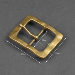 Quality Sturdy Antique Brass Heavy Duty Single Prong Belt Buckle Leathercraft Square Center Bra Jeans Belt Buckle Fit 38mm