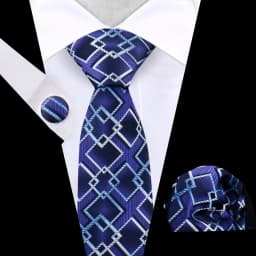 Business Tie For Men Set Necktie Cufflink Classic Handkerchief Suit For Wedding High Quality Stripe Tie Set Formal Gravata Gift