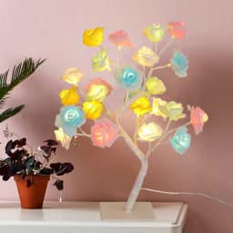 1PC 24 LED USB Rose Desk Lamp, Tree Lamp, Bedside Night Light, Give To Girlfriend, Mother's Day, Birthday Gift!