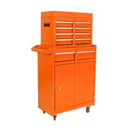 5 Drawers Garage Tool Box Heavy Duty with Rolls Removable Top and Adjustable Shelves for Workshop Tools Storage