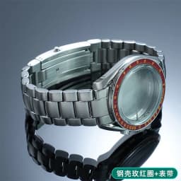 Stainless Steel Moon Watch Case Mod Kit for SWATCH & OMEGA Moonswatch 42mm Dial Metal Case Bracelet Watch Accessories NO Movemen