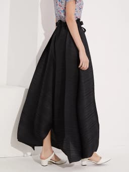 Miyake Pleated Broad Leg Harem Pants Women Spring Summer Loose Belt Trousers Black Aesthetic Clothes TP5002