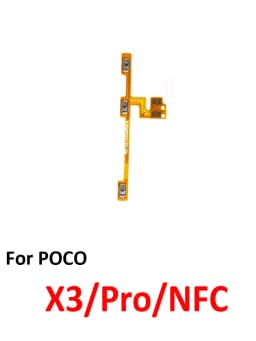 For Xiaomi Poco Pocophone X3 NFC X3 Pro Volume Button Up Down Side Key Internal Power Control Flex Cable Repair Parts