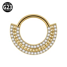 1PC Pure Titanium G23 Septum Ring Nose Clip CZ Earrings Hoop 16G Conch Ear Cartilage Tragus Lobe Body Piercing Jewelry
