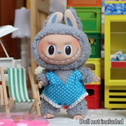 For 15/17cm Labubu Doll Summer Bikini Set Sunglasses Fashion swimsuit Swimming Accessories for 3.0 Big Into Energy Ropa Labubu