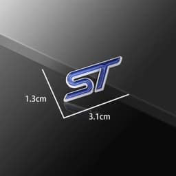 3D Small Metal Car Interior ST Emblem Car Steering Wheel Sticker Auto Body Window Decals Decor For Ford Focus Mondeo Fiesta MK3