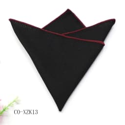Solid Striped Brown Pocket Square 23CM Cotton Men's Suit Handkerchief Groom Host Hanky Wedding Party Chest Tie Suit Accessories