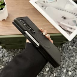 Luxury Carbon Fiber For Magsafe Hinge Case For Samsung Z Fold 8 7 6 5 4 Fold8 Ultra Wireless Charge Soft Silicone Bumper Cover