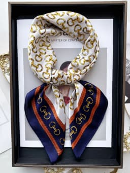 Luxury Print Imitation Silk Square Scarf Women Spring Neck Tie Shawl Wraps Female Hair Hand Wrist Headkerchief Hijab Bandana