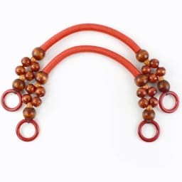 2/4Pcs 37/48cm Wooden Beaded Purse Frame Rope Wrapped Bag Handles for Crochet Beach Totes DIY Bags Making Replacement Supplies