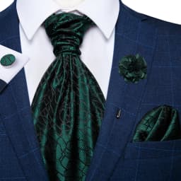 Classic Wedding Ascot Tie For Men Yellow Gold Red Paisley Floral Scarf Neck Tie Brooch Pin Set Cravat Ascot Tie For Banquet