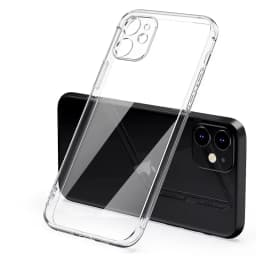 Luxury Plating Square Frame Silicone Transparent Case on For iPhone 11 12 13 14 15 Pro Max X XR XS Max 7 Plus Clear Back Cover