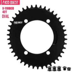 PASS QUEST X110BCD AERO Narrow Wide Chainring for R3000/4700/5800/6800/DA9000 Chainwheel BLACK Gravel Folding Bike Available