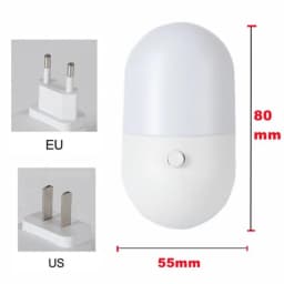 ZQQBYY LED Plug-in Night Light White light warm light Baby Nursing Eye Sleep Light Bedroom Socket Lights Energy Saving Lamp