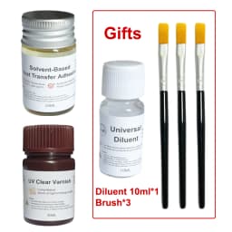 Heat Transfer Set Adhesive for Hot Stamping Foil Fishing Lure Bait Lures Glue Thermal Resin Epoxy UV Varnish and Diluent Thinner