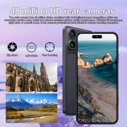 K-Touch Mobile Phones For 17 Pro Max Smartphone Android 5G Cell Phone 22GB RAM 2TB ROM 7.3 Inch HD Full Display 7800mAh Battery 48MP Camera Face Recognition 5G Dual SIM Unlocked Android 15 Smartphone