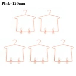 5pcs Doll Accessories Cute Mini Doll Dress Clothes Hangers Dollhouse Furniture Metal Doll Hangers